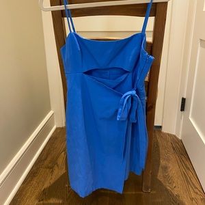 Linen blend jumpsuit dress